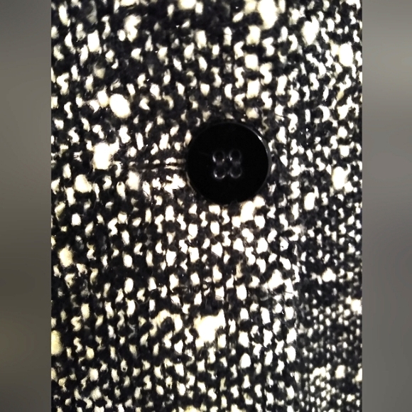 FERAUD RARE TWEED BOUCLE 10-12 WOOL BLEND BLACK METALLIC CAREER BLAZER JACKET - Picture 7 of 11